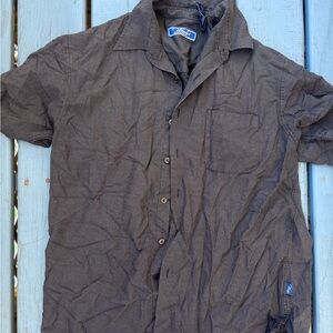 Men's Brown Short Sleeve Shirt